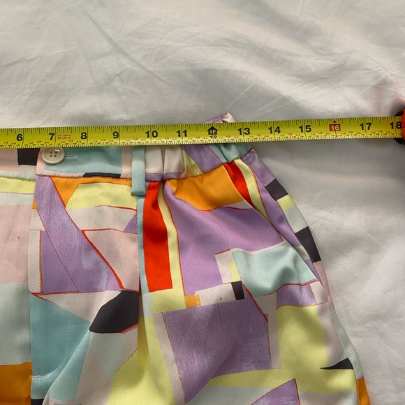 Open Edit Nordstrom | Print Soft Long Shorts | Pink Paper Shape in size S - Picture 7 of 11